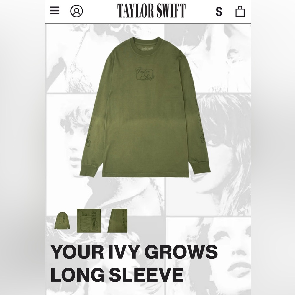 Taylor Swift Evermore Your Ivy Grows Long Sleeve Shirt-Medium